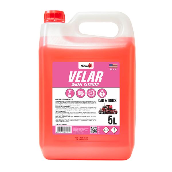 Очисник дисків NOWAX VELAR WHELL CLEANER 5L NX05151 фото