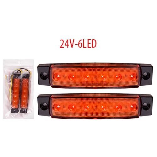 Ліхтар габаритний BL-64906YL 12-24V/6LED/96х20mm/2шт (BL-64906YL 12-24V) 15057941 фото