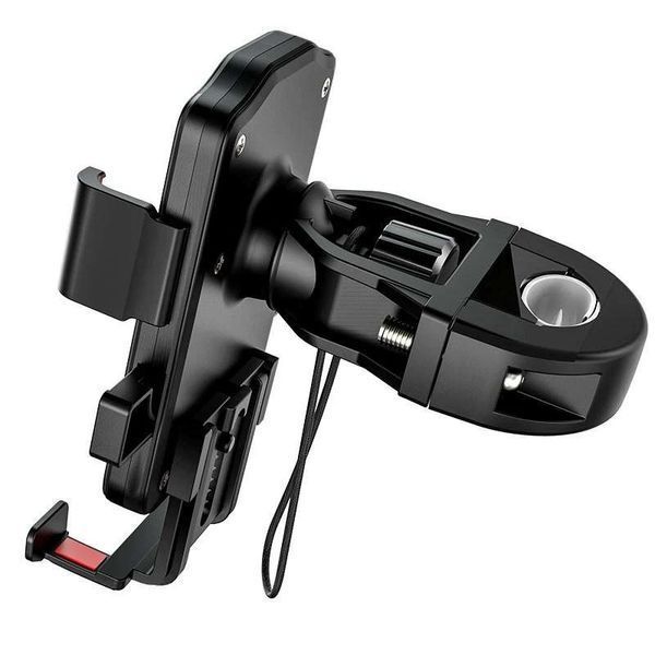 Тримач для телефону на велосипед HOCO CA73 Flying one-touch bicycle and motorcycle universal. Black-Red CA73 фото