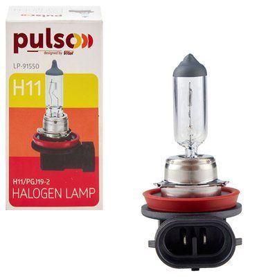 Лампа /галогенна H11/PGJ19-2 12v55w clear/сolor box LP-91550 PULSO LP-91550 фото