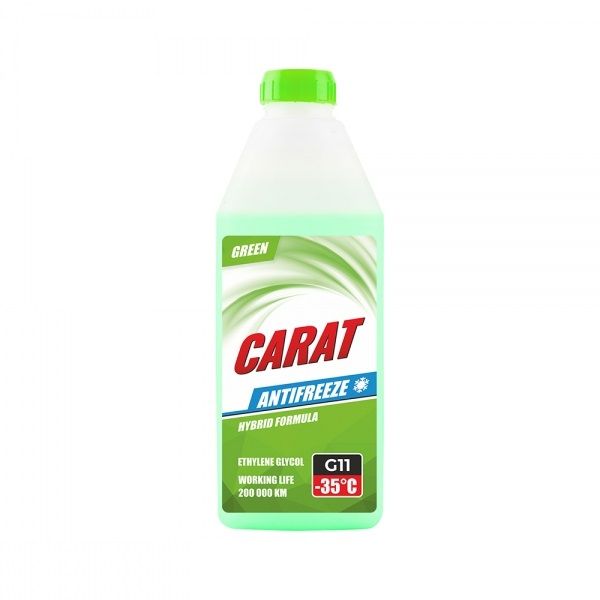 ANTIFREEZE COOLANT G11 GREEN, ТМ "CARAT", 900 г KR82349 фото