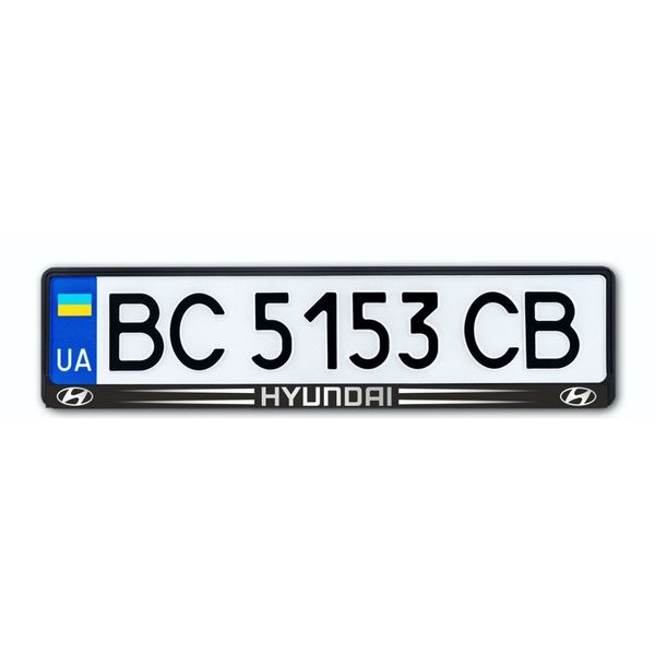 Рамка Hyundai Білий+Чорний NH103 фото