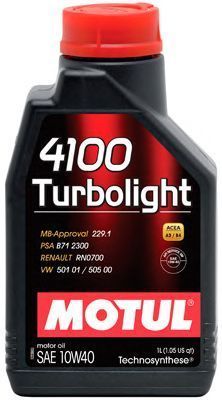 Motul100357 / 387606 10W40/5L 4100 TURBOLIGHT 123457193 фото