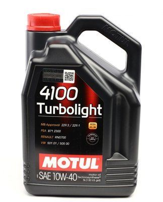 Motul100357 / 387606 10W40/5L 4100 TURBOLIGHT 123457193 фото