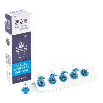 Лампа розжарювання Brevia BAX 12V 1.2W B8.4d Light Blue CP 12320C BREVIA 12320C фото