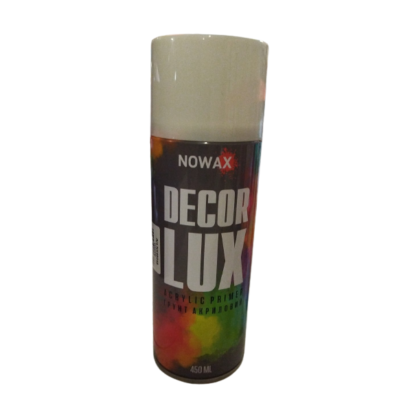 Акриловий ґрунт білий NOWAX Decor Lux (9010) 450мл NX48048 фото