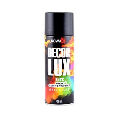 Акрилова матова фарба високотемпературна чорна NOWAX Decor Lux (9005) 650&deg;C 450мл NX48037 фото