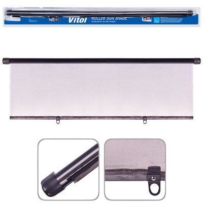 Шторка сонцезахисна рулонна 100х57см чорна Vitol RS-57100 VITOL RS-57100 фото