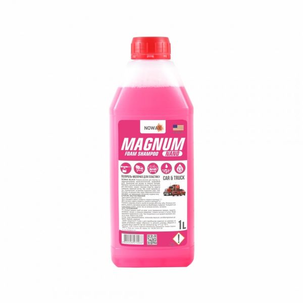 Шампунь NOWAX MAGNUM NANO FOAM SHAMPOO Суперконц. для руч мойки 1L (9шт/уп) NX01190 фото