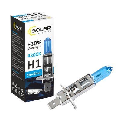 Галогенова лампа H1 12V 55W P14,5s StarBlue 4200K 1241 SOLAR 1241 фото