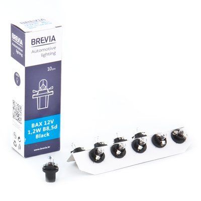 Лампа розжарювання BAX 12V 1.2W B8.5d Black CP 12321C BREVIA 12321C фото