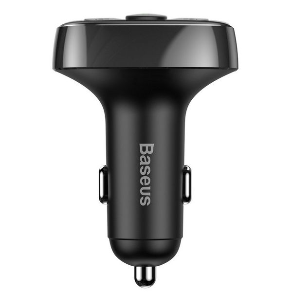 FM модулятор +АЗУ Baseus Bluetooth FM Launcher 2,4 A 2USB (black) 23514 CCTM-01 фото