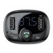 FM модулятор +АЗУ Baseus Bluetooth FM Launcher 2,4 A 2USB (black) 23514 CCTM-01 фото 3