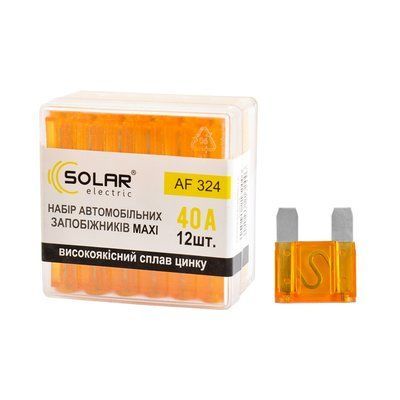 Набір запобіжників "максі" 40А, 12 шт. AF324 SOLAR AF324 фото