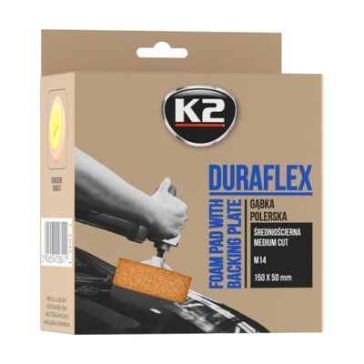 Губка полировальная K2 DURAFLEX оранжевая 150&times;50 мм L642 фото