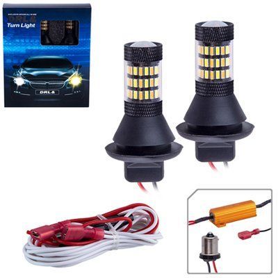 Лампи DRL з функцією "поворот" 2в1/S25/60 SMD-4014/5000K&3000K/12V 60226 60226 фото