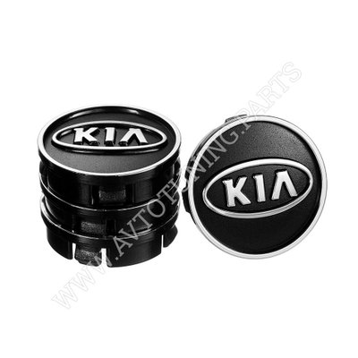 Заглушка колісного диска KIA 60x55 чорний ABS пластик (4шт.) 50027 (50027) 68383 фото