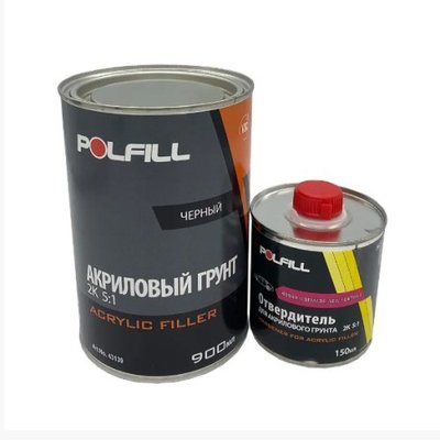 Polfill Грунт акриловий Polfill 5:1 Eco 0.75l чорний+зат.0,15l (43139) 1037165 фото