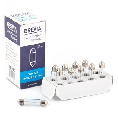 Лампа розжарювання Brevia C5W 12V 5W SV8.5 T11x41 CP 12316C BREVIA 12316C фото