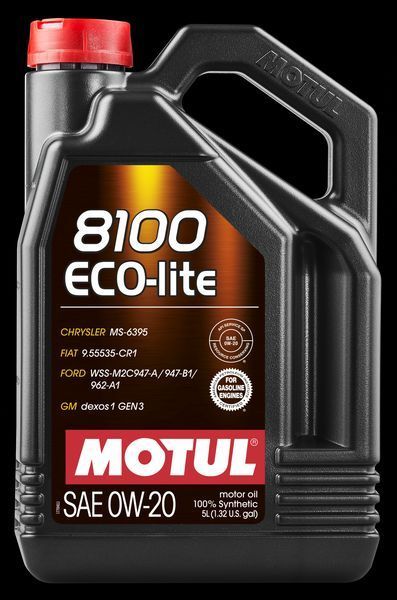 Motul108536 0W20/5L ECO-LITE GM DEXOS I 123457204 фото