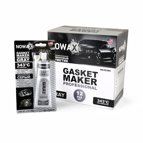 Серый силиконовый герметик прокладок NOWAX Gasket Maker Gray NX36309 фото