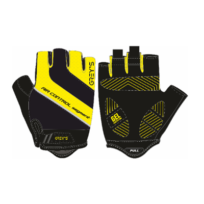 Перчатки GREY'S з коротким пальцем, гелеві вставки, колір Чорний/Жовтий, розмір M (100шт/уп) GR18342 фото