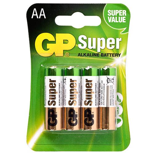 Батарейка GP SUPER ALKALINE 1.5V 15A-U4 щелочная, LR6, АА (4891199000034) 63472 фото