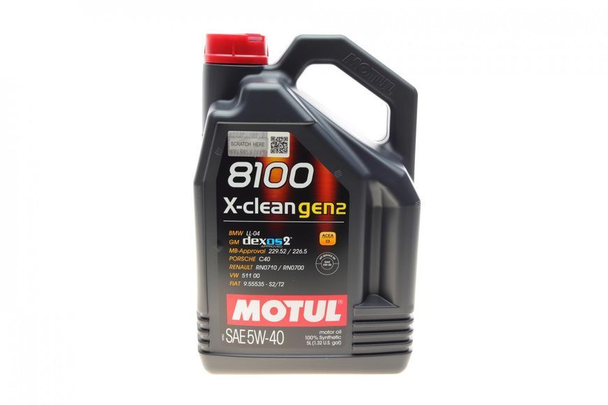 Motul109762 5W40/5L 8100 X-CLEAN GEN2 123457207 фото