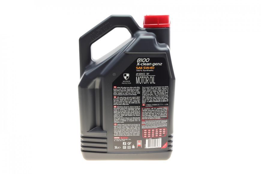 Motul109762 5W40/5L 8100 X-CLEAN GEN2 123457207 фото