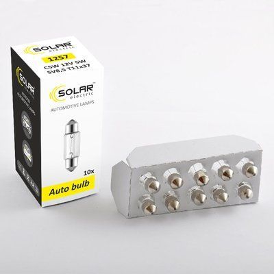 Лампы галогенные Solar T11x37 12V 10 штук (одна упаковка) (1257) 1257 фото