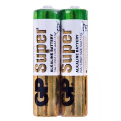 Батарейка GP SUPER ALKALINE 1.5V 24A-S2 лужна, LR03, AAA (4891199006494) 63479 фото