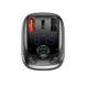 FM модулятор +АЗУ Baseus S-13 Bluetooth FM Launcher 2,4 A 2USB + Type-C (black) 24070 CCTM-B01 фото 7