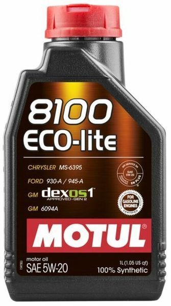Motul109102/841411 5W20/1L 8100 ECO-LITE 123457260 фото