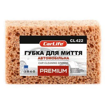 Губка для миття авто CarLife PREMIUM CL-422 з великими порами CL-422 CARLIFE CL-422 фото