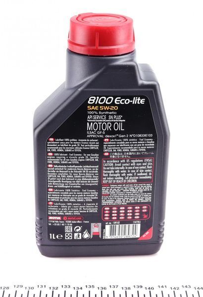 Motul109102/841411 5W20/1L 8100 ECO-LITE 123457260 фото