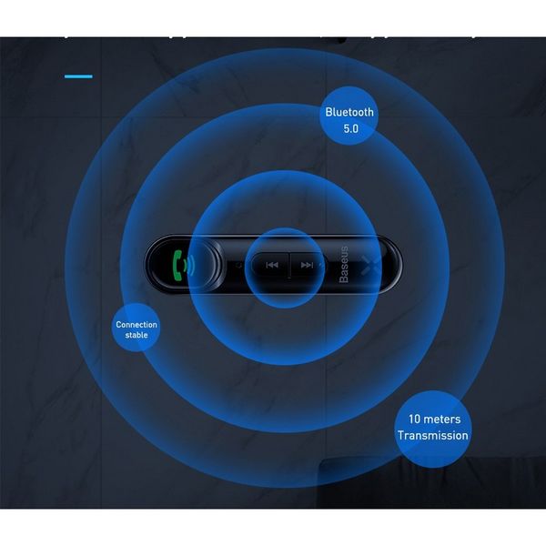 Адаптер Baseus Qiyin AUX Car Bluetooth Receiver (23975) WXQY-01 фото