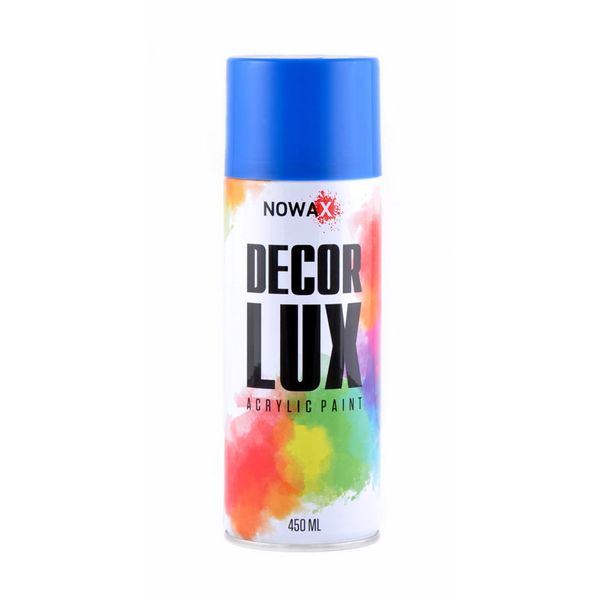 Акрилова фарба глянсова блакитна NOWAX Decor Lux (5015) 450мл NX48032 фото