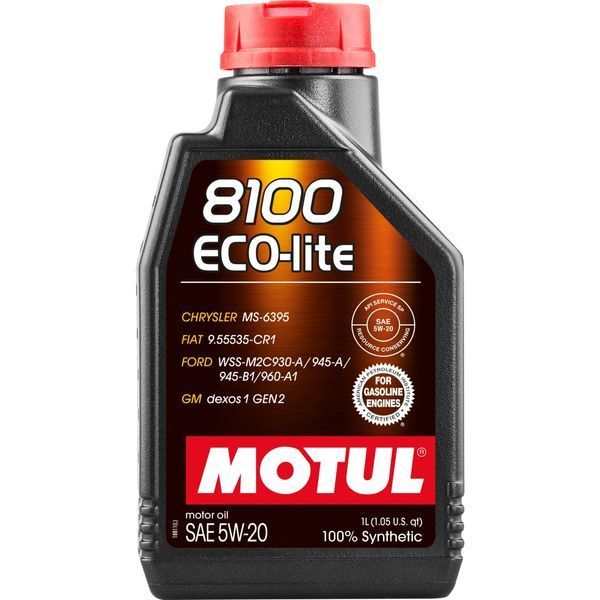 Motul109102/841411 5W20/1L 8100 ECO-LITE 123457260 фото