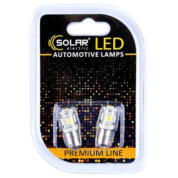 LED SOLAR 24V T8.5 BA9s 5SMD 5050 white блистер 2шт. SL2531 фото