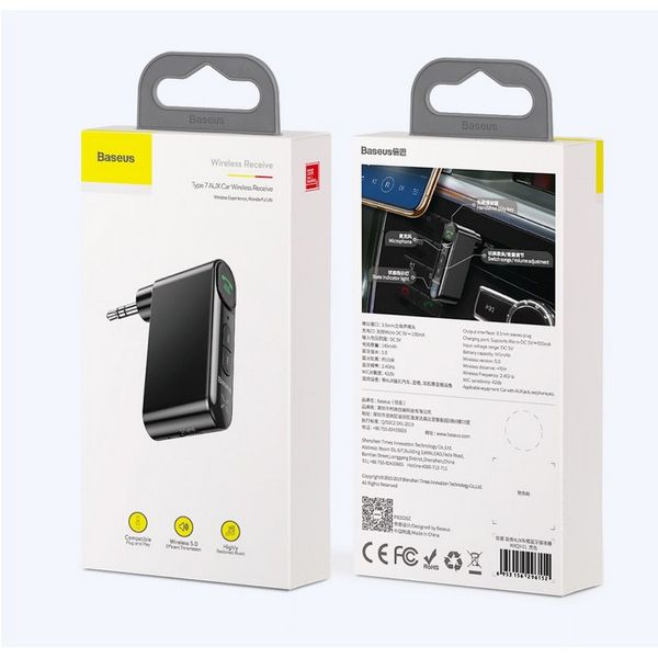 Адаптер Baseus Qiyin AUX Car Bluetooth Receiver (23975) WXQY-01 фото