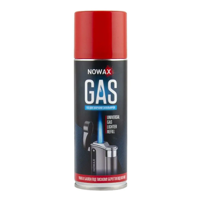 Газ для заправки всіх типів багаторазових запальничок Gas, TM NOWAX, 200 мл (12шт/уп) NX74711 фото