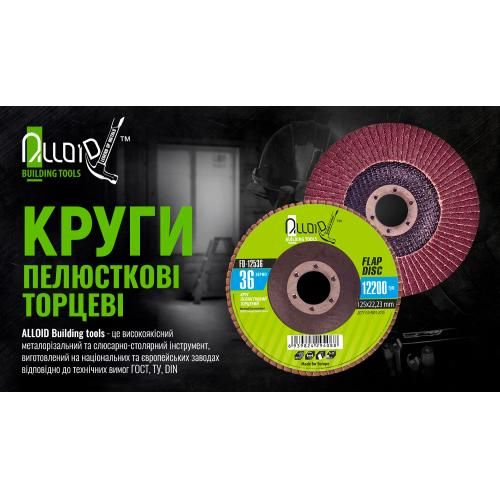 Круг пелюстковий торцевий 125 мм, зерно 36 Alloid, T27 (FD-12536) 67218 фото