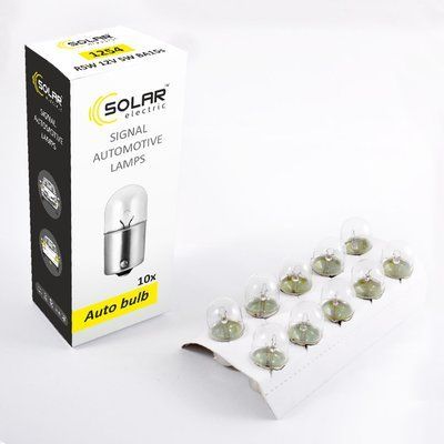 Лампы галогенные Solar R5W 12V 10 штук (одна упаковка) (1254) 1254 фото