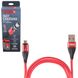 Кабель магнитный VOIN USB - Micro USB 3А, 1m, red (быстрая зарядка/передача данных) (VC-6101M RD) 113734 фото 1