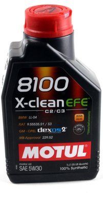 Motul107210 5W30/1L 8100 X-CLEAN EFE C2/C3 123457313 фото