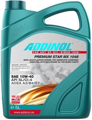 Моторна олива Addinol PREMIUM STAR MX 1048 72103481 10W40/5L  123457363 фото