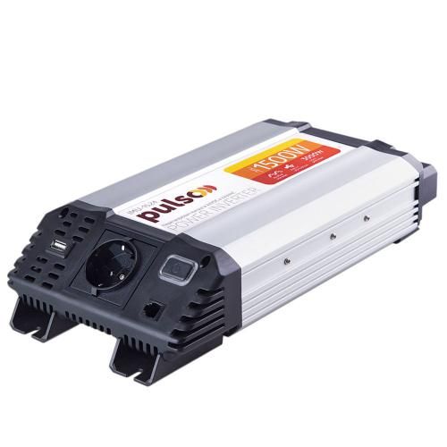 Перетворювач напруги PULSO/IMU-1524/24V-220V/1500W/USB-5VDC2.0A/мод.хвиля/клеми (IMU-1524) 203520 фото