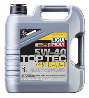 Моторное масло Liqui Moly Top Tec 4100 2195/7547 5W40/4l 123457328 фото
