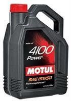Motul100271 Масло моторное полусинтетическое "4100 POWER 15W-50", 4л 123457574 фото