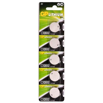 Батарейка GP дисковая Lithium Button Cell 3.0V CR2032-8U5 литиевая (4891199001147) 63490 фото